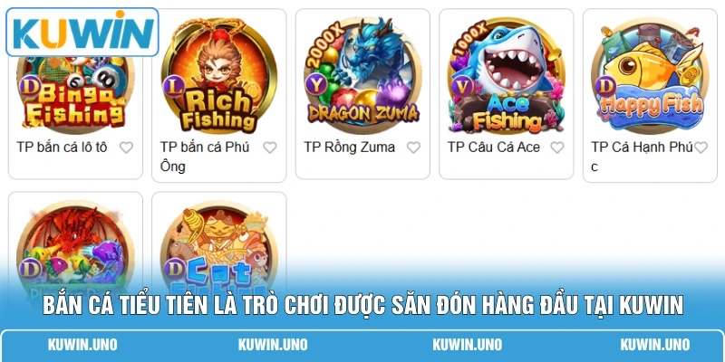 Bắn cá tiểu tiên là trò chơi được săn đón hàng đầu tại KUWIN