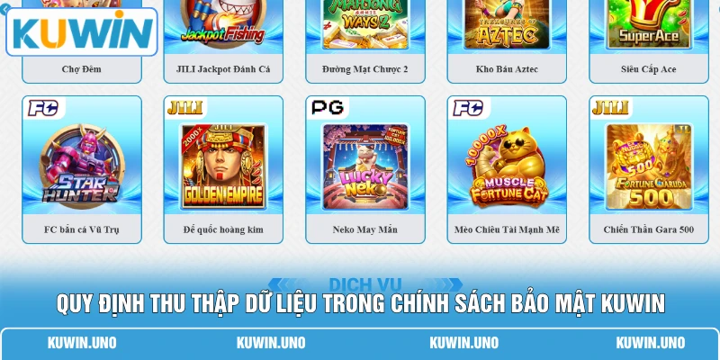 Quy định thu thập dữ liệu trong chính sách bảo mật KUWIN